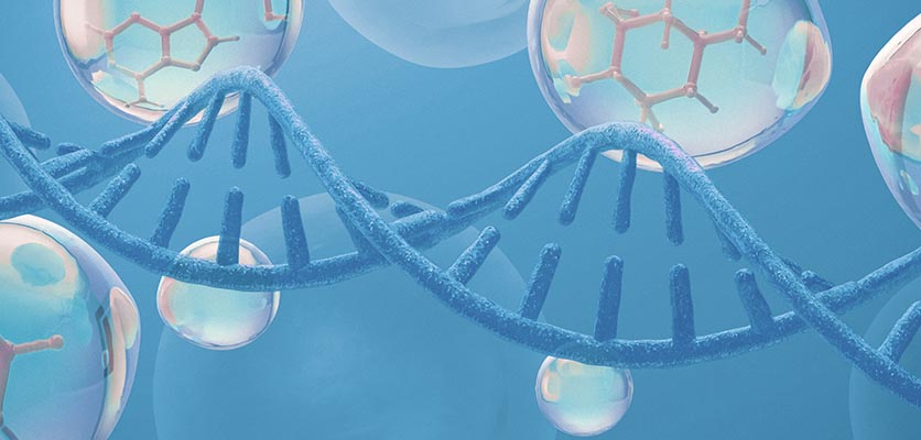 A research image showing DNA strands