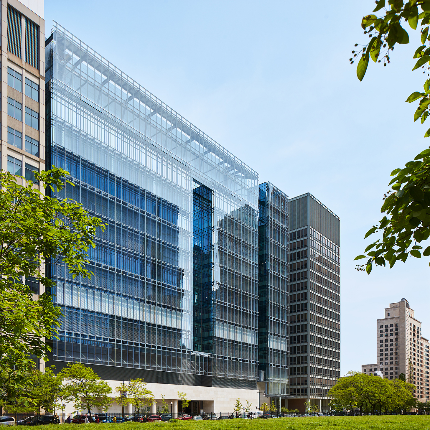 Exterior view of Simpson Querrey Biomedical Research Center